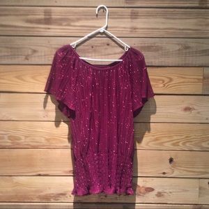 Women’s short sleeve dress top, size small